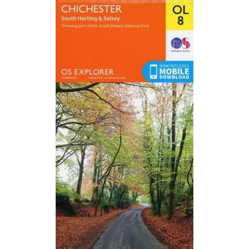 Encyklopedie Chichester, South Harting & Selsey - Ordnance Survey [EN] (2015, Skládaná mapa, Ordnance Survey)