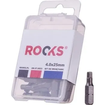 BIT DO VRTAČKY 1/4X 25 MM X HEX 4, RÁZOVÝ CVMO-S, SADA 10 KS OK070023 ROOKS