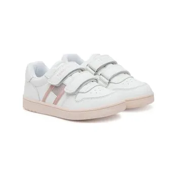 Dámská móda Tommy Hilfiger Sneakersy Flag Low Cut Velcro Sneaker T1A9-33730-1439 S Bílá 30