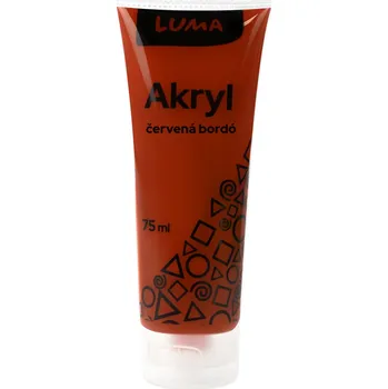 Speciální výtvarná barva Barvy akrylové 75ml, červená bordó LUMA