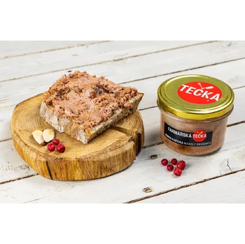 TEČKA Jemná paštika s mandlemi a brusinkami 180g