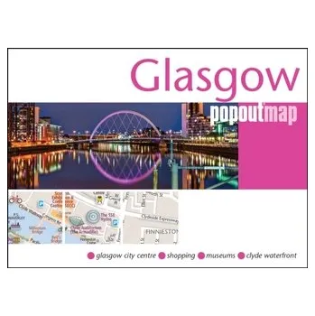 Cestování Glasgow PopOut Map [EN] (2023, Karta, Heartwood Publishing)