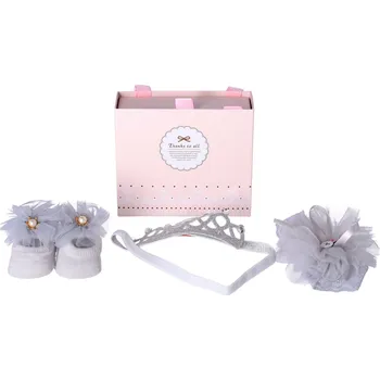 Kosmetická sada Dárková sada pro novorozence 3v1 - světle šedá