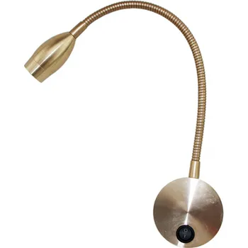 Nástěnné svítidlo ACA Lighting LED nástěnná lampička s vypínačem SWAN 3W/230V/4000K/210Lm/50°/IP20, tmavě zlatá