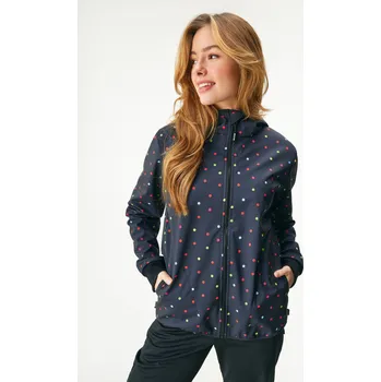 unuo Dámská softshellová bunda s fleecem Basic, Puntík Velikost: L