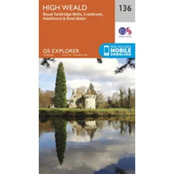Encyklopedie High Weald, Royal Tunbridge Wells - Ordnance Survey [EN] (2015, Skládaná mapa, Ordnance Survey)