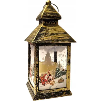 Vánoční dekorace LED ADVENTNÍ LUCERNA lampička Mikuláš SNĚHULÁK Ozdoba Dekorace na Vánoce 13.5 cm sněhulák