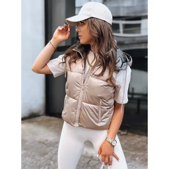 Béžová krátká prošívaná vesta OSHE TY3703 Velikost: 2XL