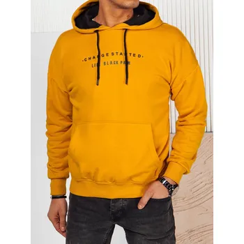 Pánská mikina Žlutá pánská mikina s nápisem BX5716 Velikost: 2XL