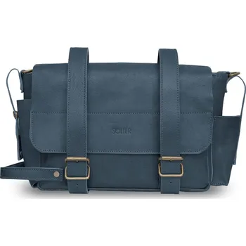 Kabelka Solier Modrá taška se dvěma popruhy (SR02 NAVY) Velikost: ONE SIZE