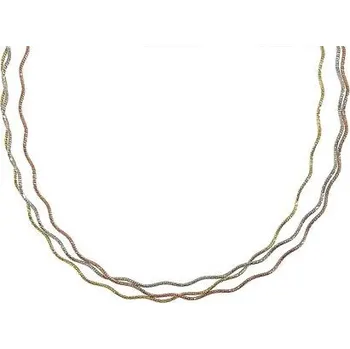 Náhrdelník Stříbrný náhrdelník struna vlnitá délka náhrdelníku 45+5cm