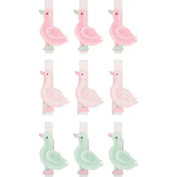 Husa dřevěná 4,5 cm na kolíčku 9 ks pastelové barvy