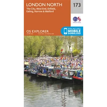 Encyklopedie London North, The City, West End, Enfield, Ealing, Harrow & Watford - Ordnance Survey [EN] (2015, Skládaná mapa, Ordnance Survey)