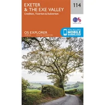 Encyklopedie Exeter and the Exe Valley - Ordnance Survey [EN] (2015, Skládaná mapa, Ordnance Survey)