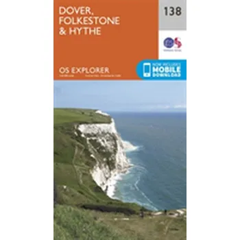 Encyklopedie Dover, Folkstone and Hythe - Ordnance Survey [EN] (2015, Skládaná mapa, Ordnance Survey)