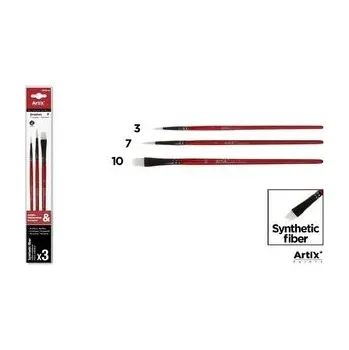 Set školních potřeb Pędzle syntetyczne miękkie 3szt