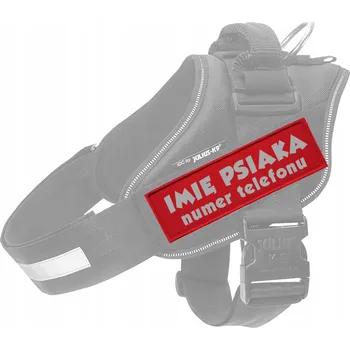 Postroj pro psa REFLEXNÍ NÁŠIVKA NA POSTROJ JULIUS-K9 S VLASTNÍM POTISKEM