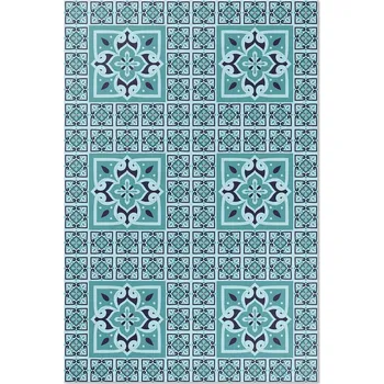 Koberec Koberec do obýváku, rozměr: 140x210 cm. Dekorativní dlaždice ve španělském stylu.