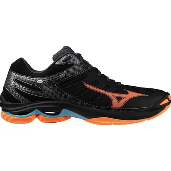 Pánská sálová obuv Pánská sálová obuv Mizuno Wave VOLTAGE 2 Black/Neon Flame EUR 45