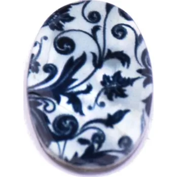 Dětské navlékací korálky Perleťové korálky černo-bílé - - - VYBERTE VARIANTU Velikost: 20x30mm, 1ks