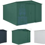 Domek zahradní plechový, se střešním oknem, GLOBEL 1710 x 1440 x 1980 mm, antracit, balení 1 ks