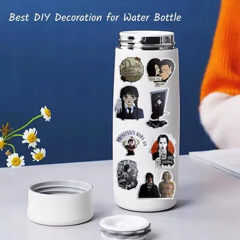 samolepka WEDNESDAY Vodotěsné Samolepky Sada Nálepek Samolepky na Auto Telefon 100 ks