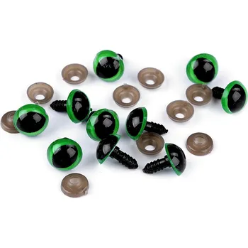 Oči s pojistkou 14 mm - kočičí zelené