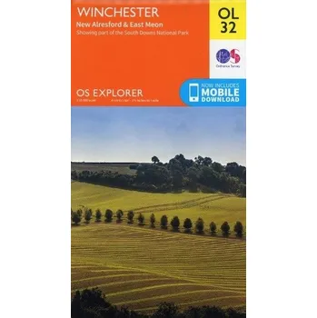 Encyklopedie Winchester, New Alresford & East Meon - Ordnance Survey [EN] (2015, Skládaná mapa, Ordnance Survey)