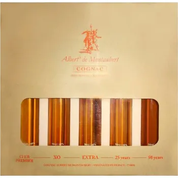 Brandy A. de Montaubert Cognac Degustační set 5x0,05l (karton)