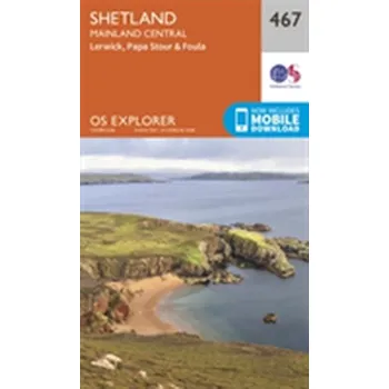 Encyklopedie Shetland - Mainland Central - Ordnance Survey [EN] (2015, Skládaná mapa, Ordnance Survey)