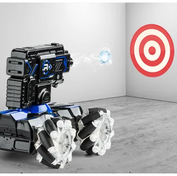 RC model auta Autíčko na dálkové ovládání RC se střílejícími vodními koulemi 2,4 GHz - modrý