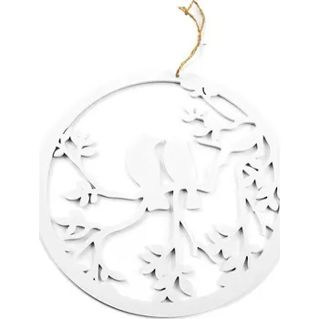 Sprchový závěs Ptáčci na větvičce, závěs Bílá