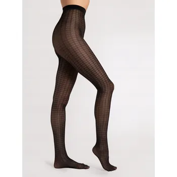 Dámské punčochy Fiore CANDY CRUSH vzorované Punčocháče 30den černé velikost 4