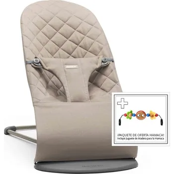 BABYBJÖRN Lehátko Bliss Woven, Sand Grey s hračkou