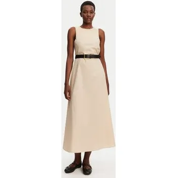 Dámské šaty ViCOLO Každodenní šaty TD0650 Béžová Regular Fit XS