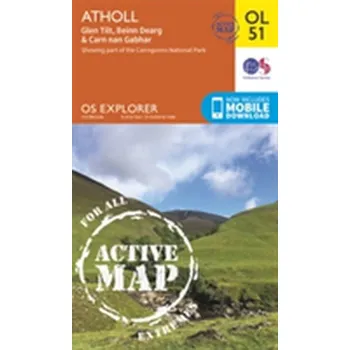 Encyklopedie Atholl, Glen Tilt, Beinn Dearg & Carn nan Gabhar - Ordnance Survey