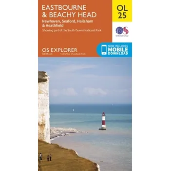 Encyklopedie Eastbourne & Beachy Head, Newhaven, Seaford, Hailsham & Heathfield - Ordnance Survey [EN] (2015, Skládaná mapa, Ordnance Survey)