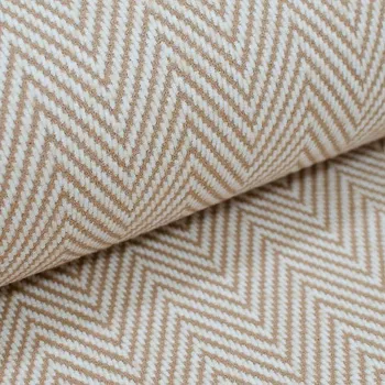 Kabátovina N6973, bílo-camel cik cak, š.150