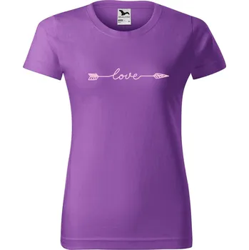 Dámské tričko DOBRÝ TRIKO Dámské tričko s potiskem Šíp love Barva: Fialová, Velikost: 2XL