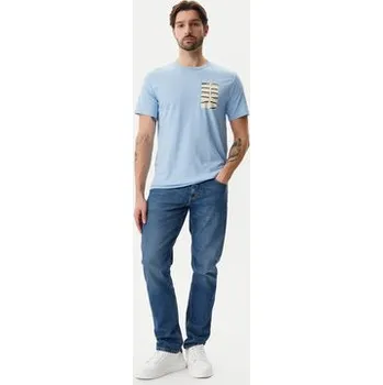 Pánské tričko Calvin Klein Jeans T-Shirt Serif Box Graphic J30J327474 Světle modrá Regular Fit L