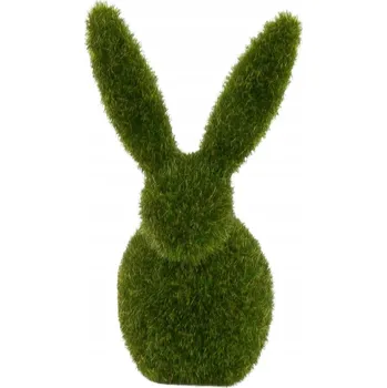 Velikonoční dekorace KRÁLÍK ZAJÍC VELIKONOČNÍ FLOKOVANÝ FIGURKA Velikonoce DEKORACE 12,5 CM