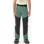 QUECHUA Dětské turistické softshellové kalhoty 7–15 let MH 900 14 LET ZELENÁ|ŠEDÁ