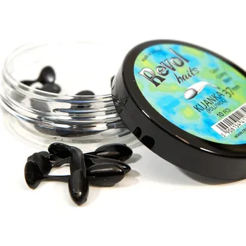 Umělá nástraha Revol Baits nástraha Pollywog 37mm příchuť sýr-česnek, barva černá 10ks