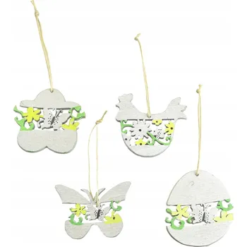 Velikonoční dekorace Perforované velikonoční motivy na zavěšení 4 ks