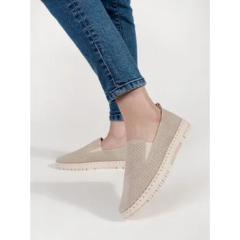 Dámské mokasíny Goodin Módní béžové mokasíny dámské na plochém podpatku 41