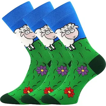 BOMA Veselé velikonoční ponožky LONKA - Ovce Barva: Zelená, Velikost: 43-46