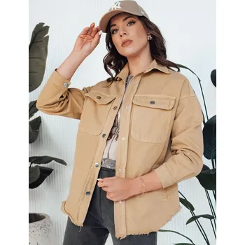 Dámská bunda Tmavě béžová košilová bunda RAWEY TY4308 Velikost: M