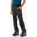 QUECHUA Dětské turistické softshellové kalhoty 7–15 let MH 900 12 LET ČERNÁ|ŠEDÁ