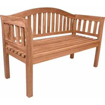 Zahradní lavice 2 místná lavice DIVERO, ošetřené teakové dřevo, masiv