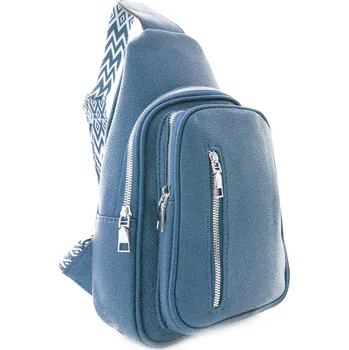 Městský batoh Modrý dámský zipový batoh přes tělo Ashar